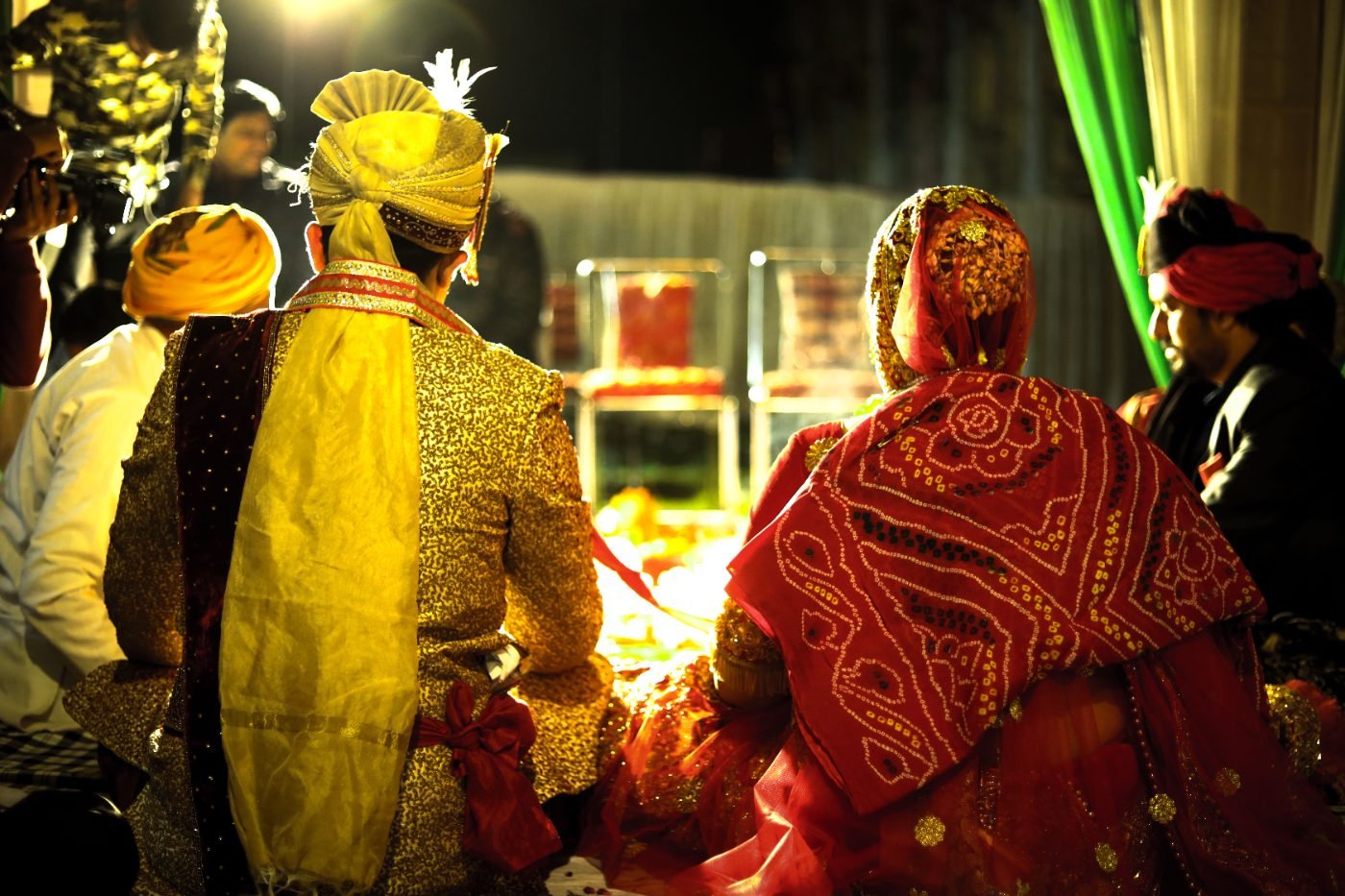 The team on location at a baraat in Falna